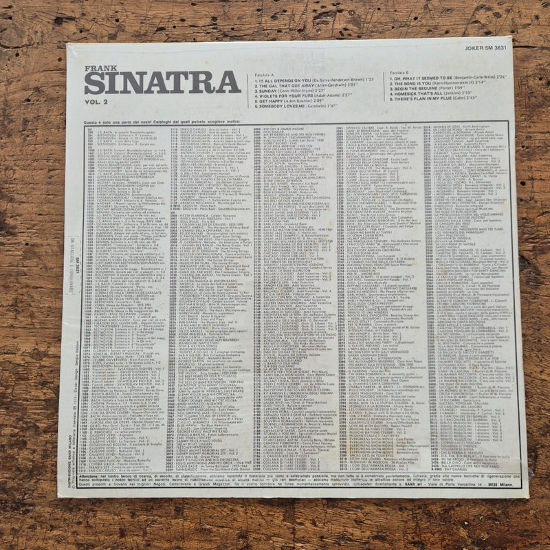 LP Frank Sinatra Vol. 2  SIGILLATO SM 3631 Jazz Big Band VINILE 12