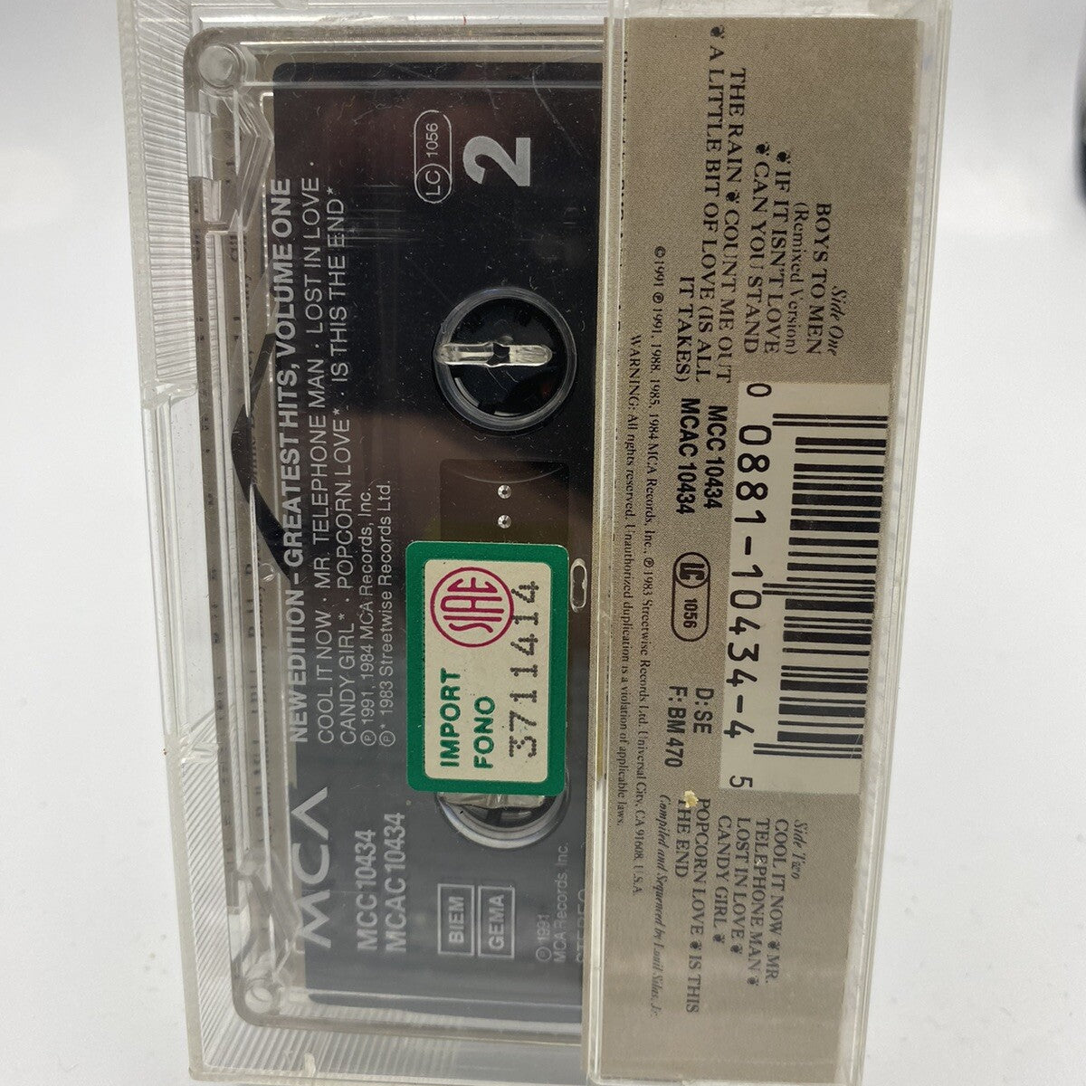MUSICASSETTA Tape VG New Edition – New Edition's Greatest Hits Vol.1 Hip Hop