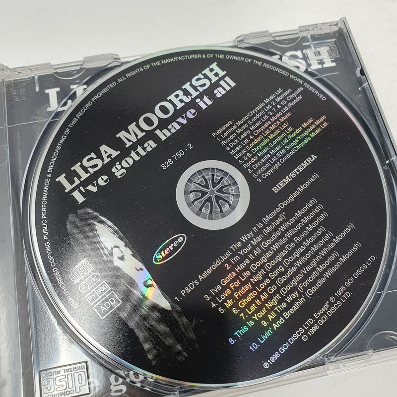CD Lisa Moorish – I've Gotta Have It All Go! Beat – 828 750-2