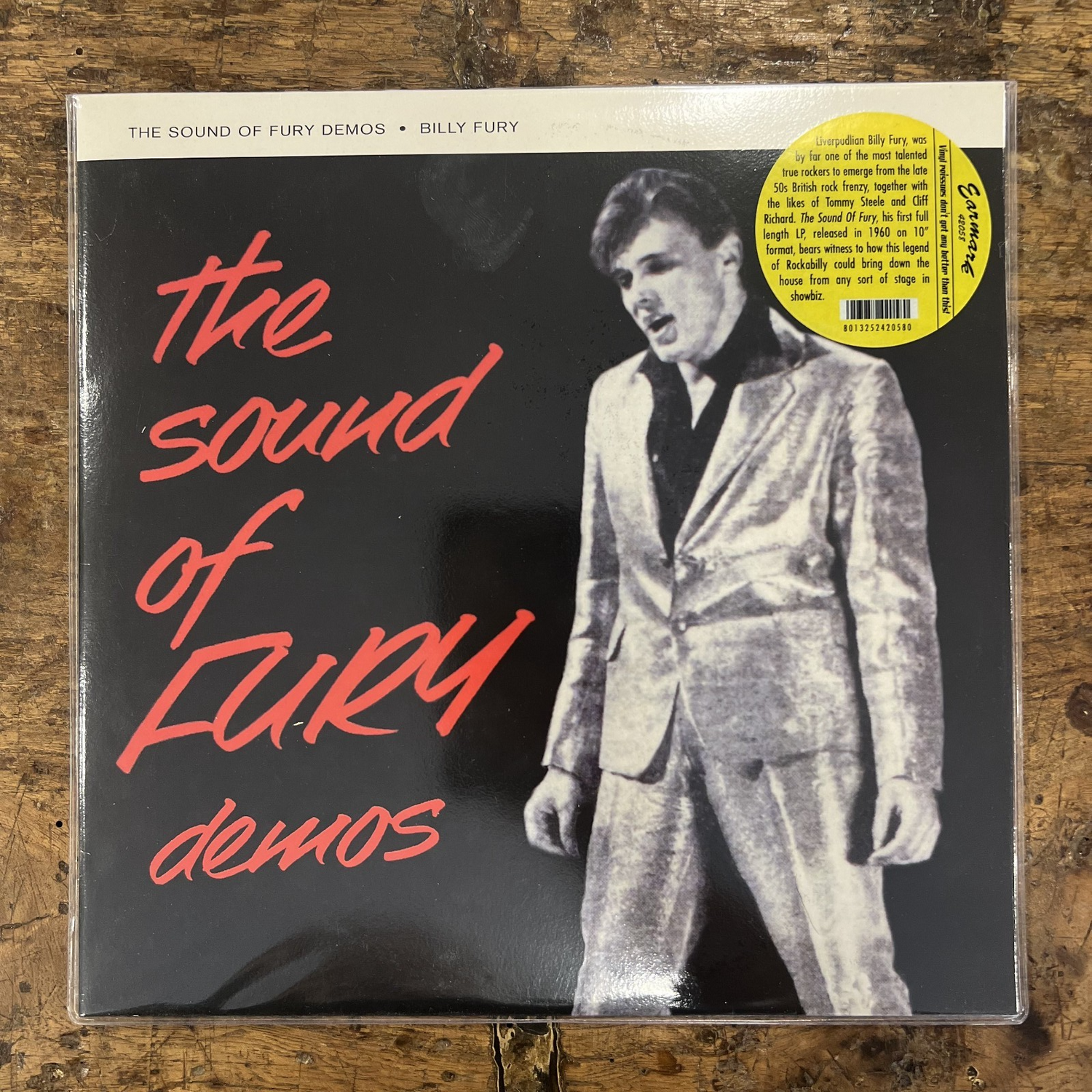 10" Vinyl Rock Billy Fury – The Sound Of Fury Demos Rock & Roll Italy 2002