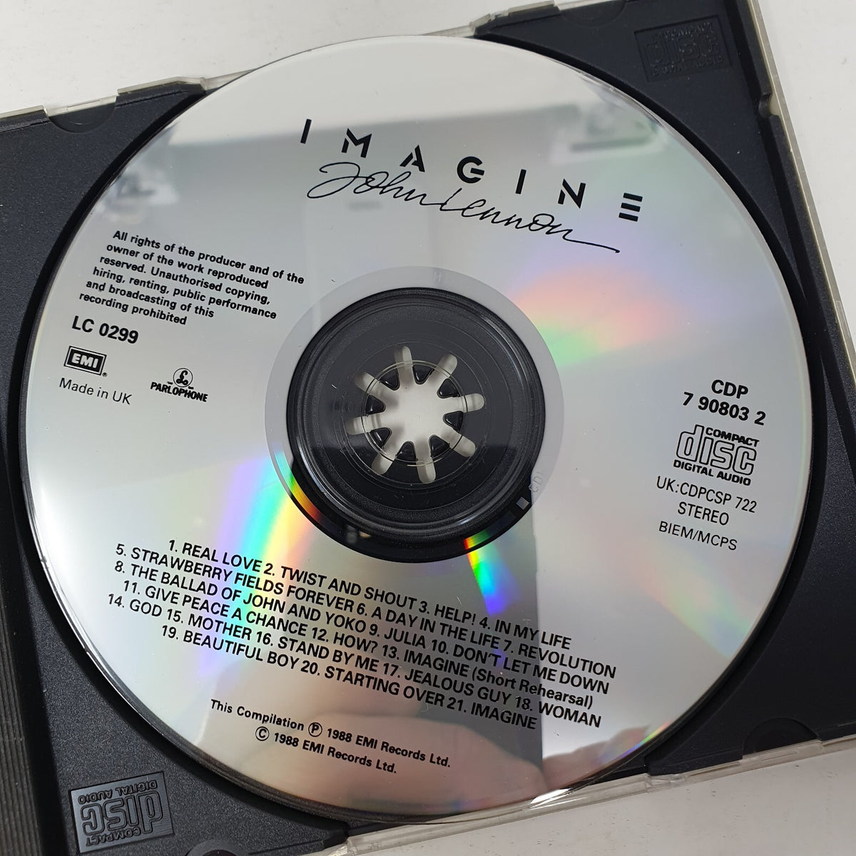 CD John Lennon – Imagine: John LennonEMI – CDP 7 90803 2