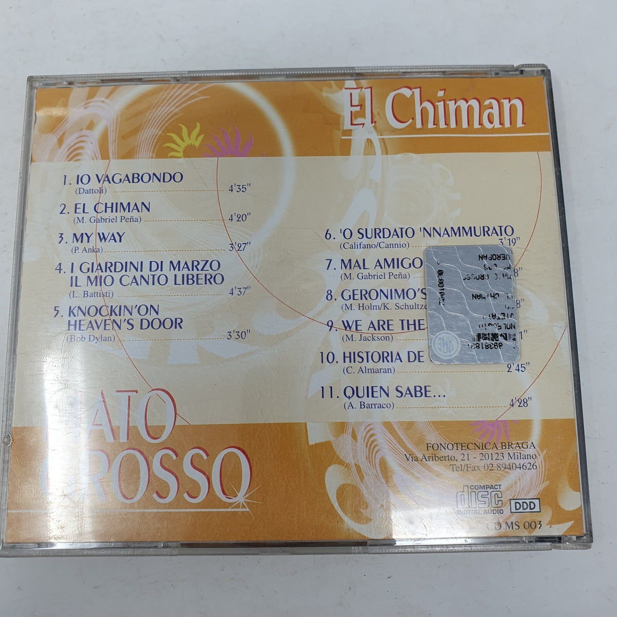 CD Mato Grosso – El Chiman Vol. 3 Fonotecnica Braga