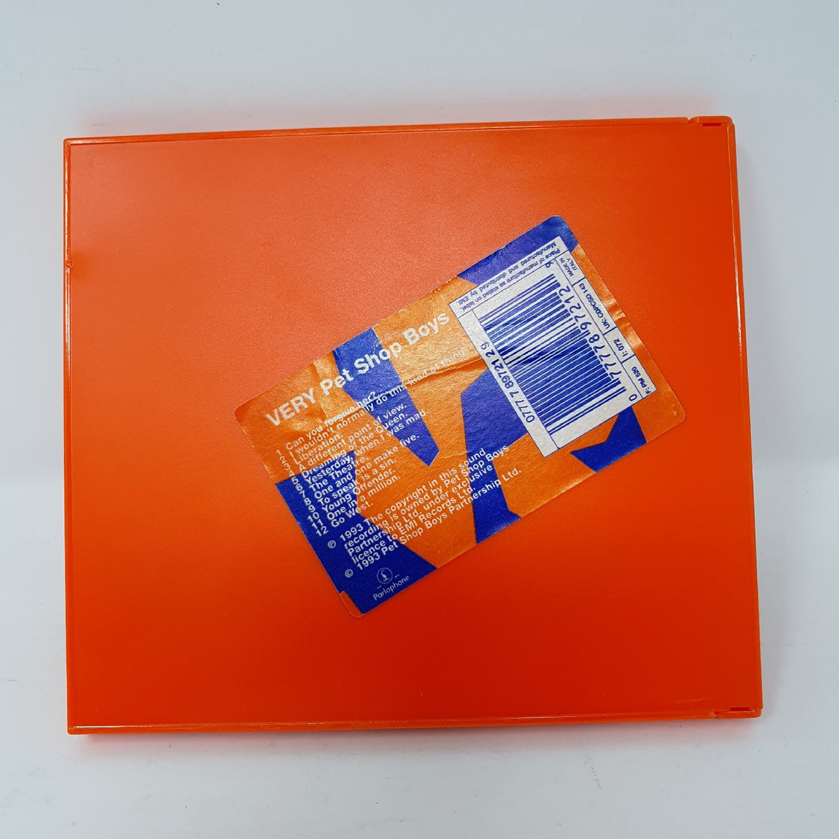 CD Pet Shop Boys – Very Parlophone – 0777 7 89721 2 9 Italy 1993