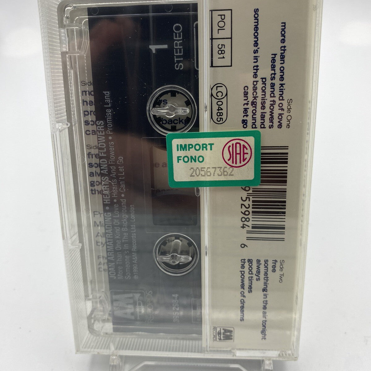 MUSICASSETTA Tape SS Joan Armatrading – Hearts And Flowers Jazz 1990