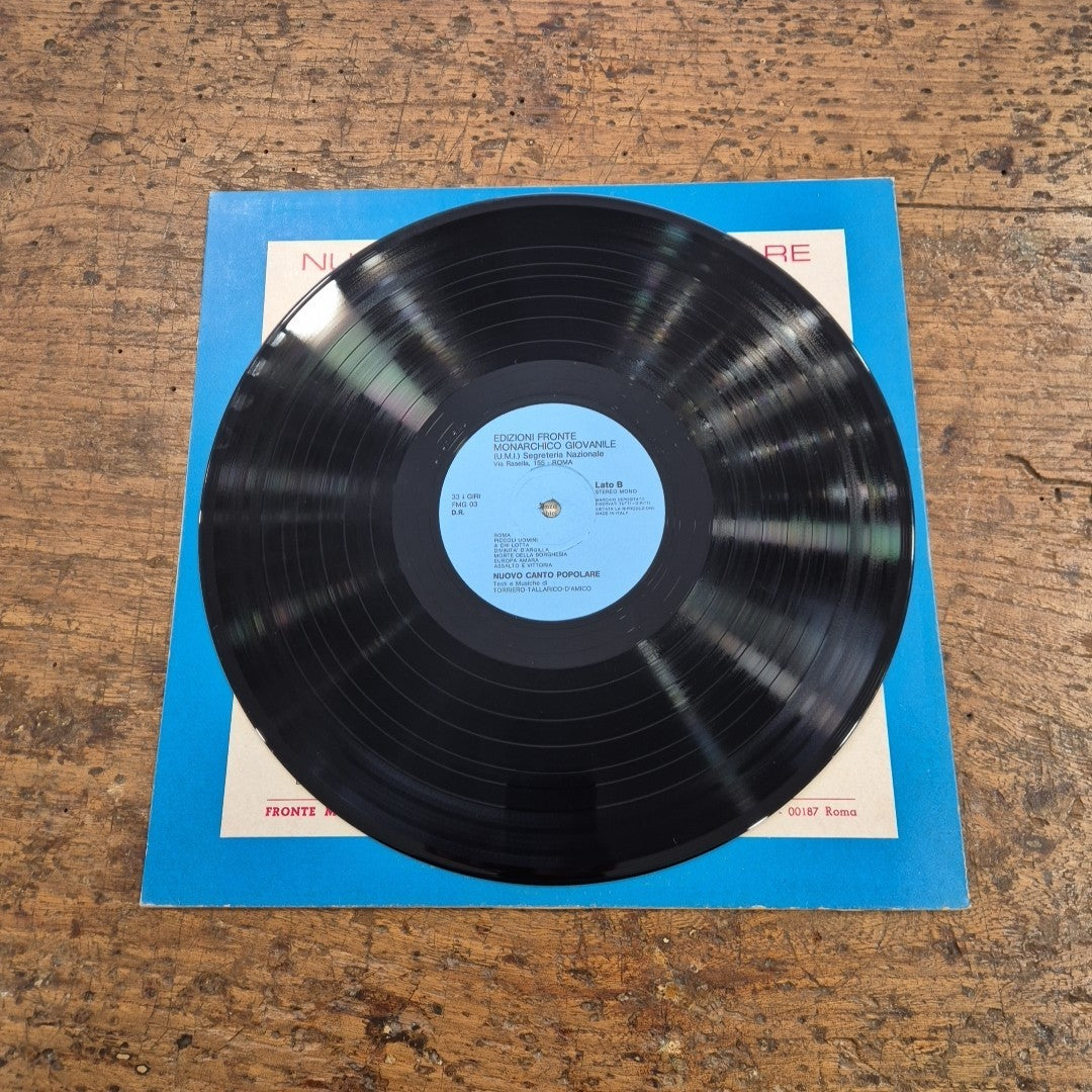 LP Nuovo Canto Popolare - Edizioni Fronte Monarchico Giovanile Vinile 12