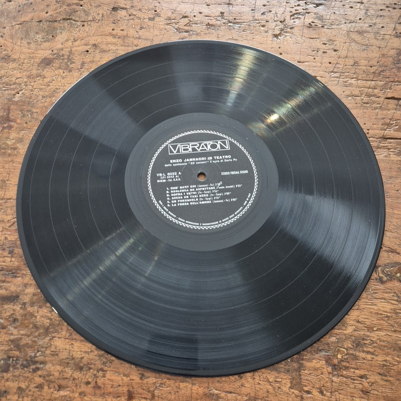 LP Enzo Jannacci - In Teatro SM 3063  Musica Italiana Vinile Italy Dario Fo