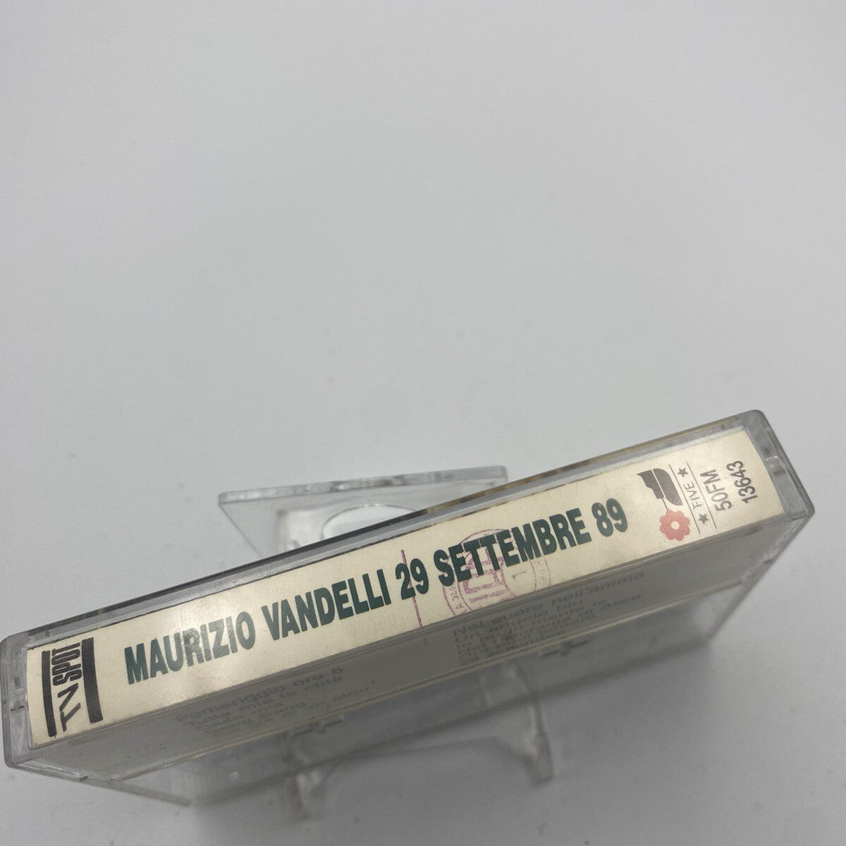 MUSICASSETTA Tape VG Maurizio Verdelli - 29 Settembre 89 Musica Italiana