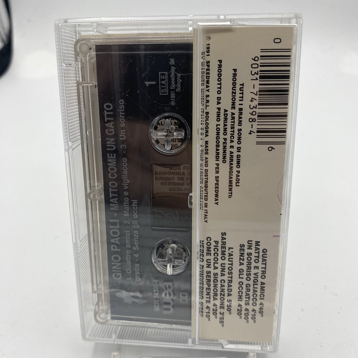 MUSICASSETTA Tape VG Gino Paoli – Matto Come Un Gatto Italy 1991 Pop