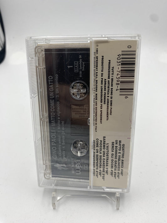 MUSICASSETTA Tape VG Gino Paoli – Matto Come Un Gatto Italy 1991 Pop