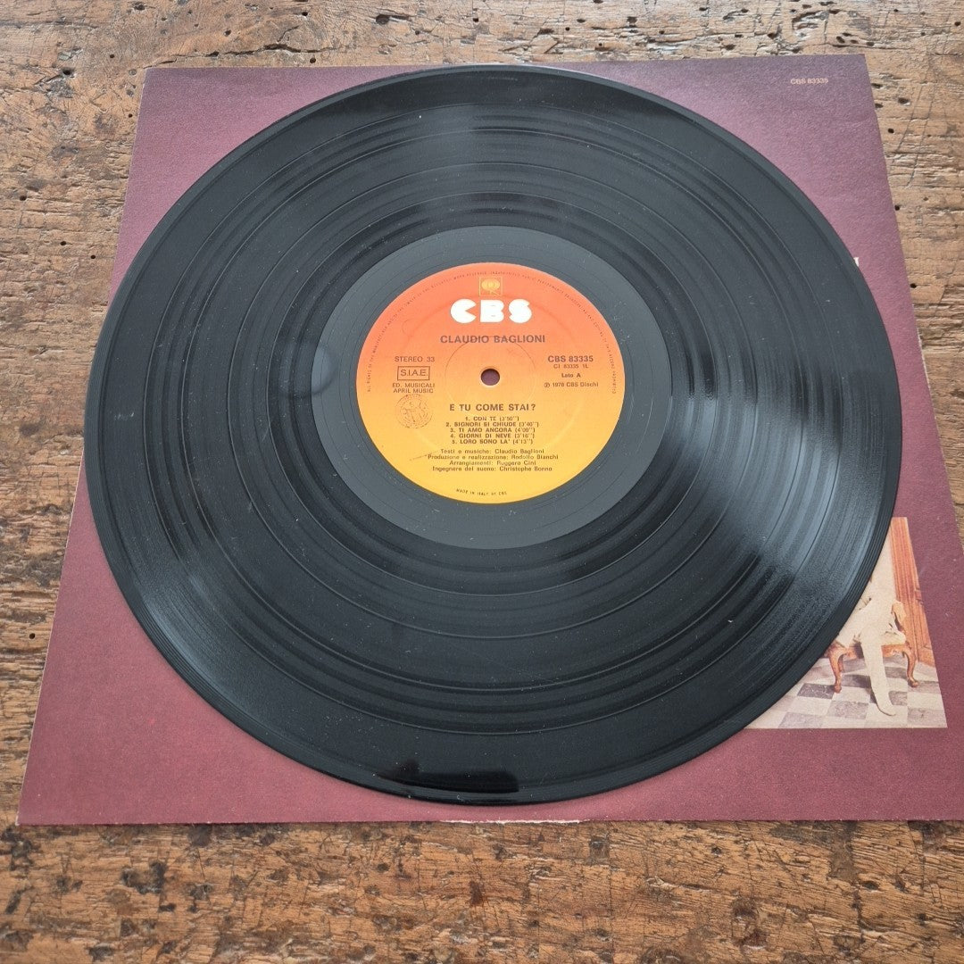 LP Claudio Baglioni E Tu Come Stai? CBS 83335 Italy 1978 Musica Italiana Vinile