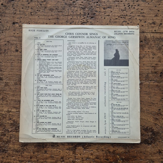 LP Chris Connor Sings The George Gershwin Almanac If Songs Musica Jazz Vinile