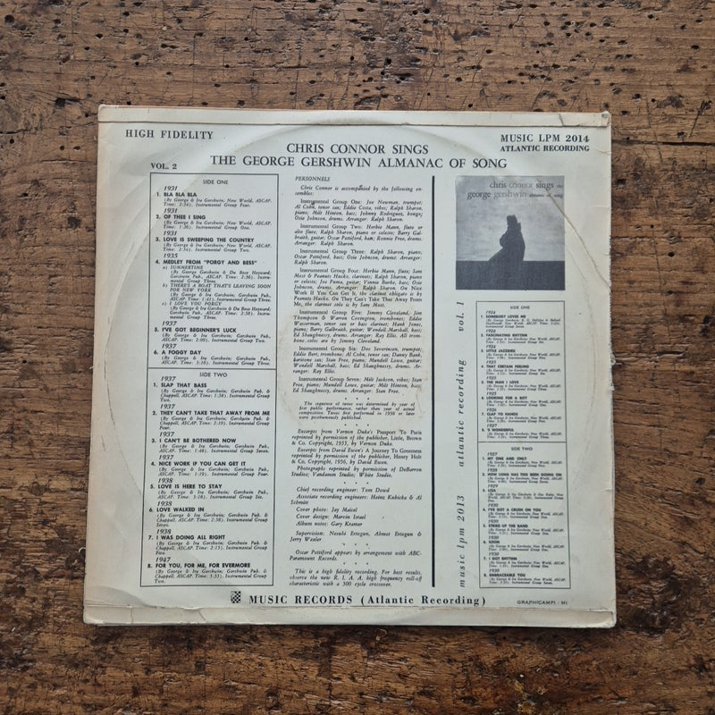 LP Chris Connor Sings The George Gershwin Almanac If Songs Musica Jazz Vinile