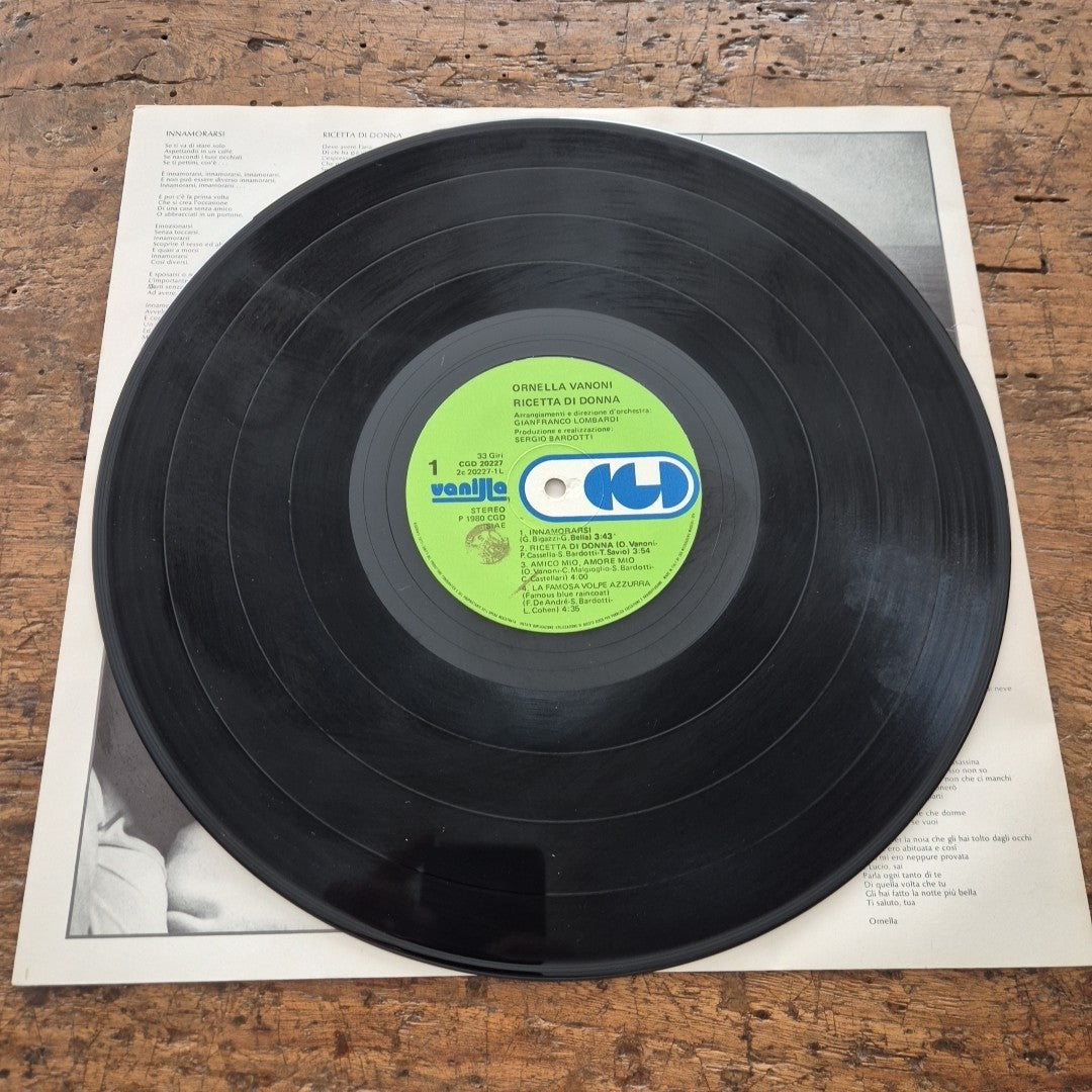 LP Ornella Vanoni Ricetta Di Donna CGD 20227 Musica Italiana Vinile Pop