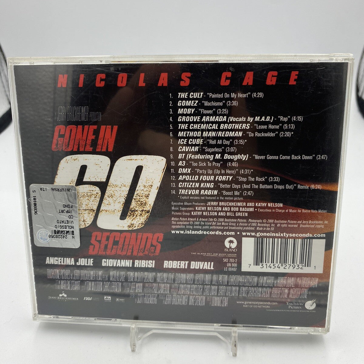 CD Various – Gone In 60 Seconds Stage E Screen Elettronica