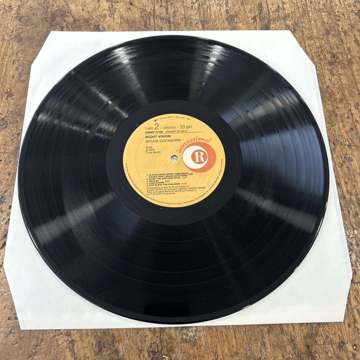 LP Bruce Cockburn - Night Vision SNIMP 25108 Italy 1973 Rock Folk Vinile