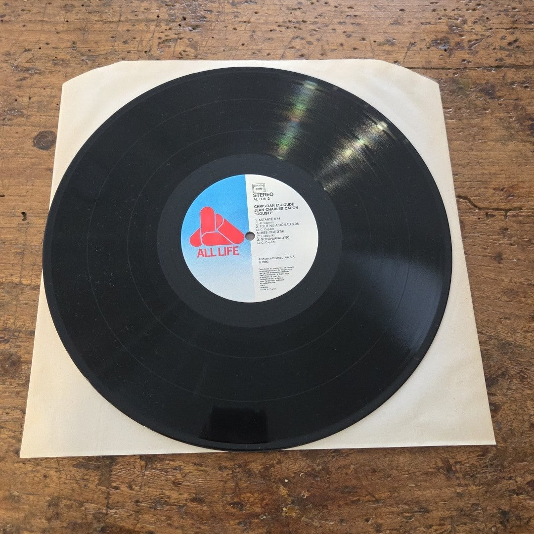 LP Christian Escoudè & Jean-Charles Capon - Gousti AL 006 Jazz Vinile 1980