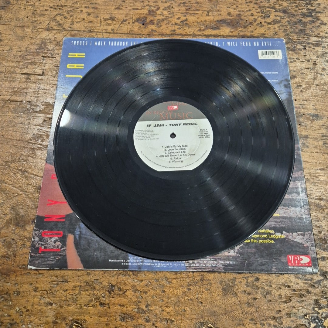 LP Tony Rebel - If Jah VPRL 1506 USA 1997 musica Reggae Dub Vinile 12