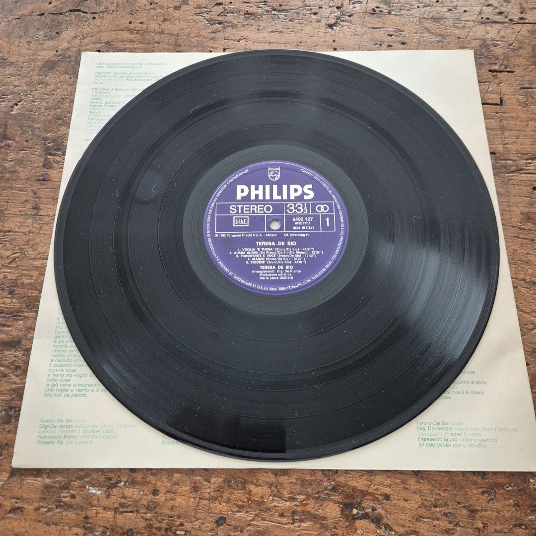 LP Teresa De Sio - Philips 6492 127 Italy 1982 Musica Italiana Vinile