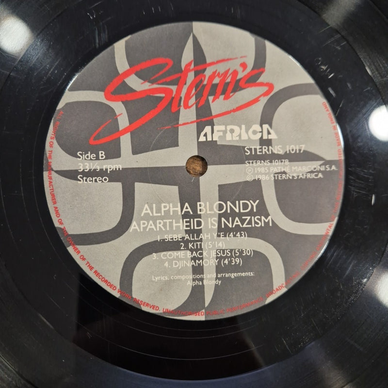 LP Alpha Blondy And The Solar System Apartheid Is Nazism 1986 Reggae Dub Vinile