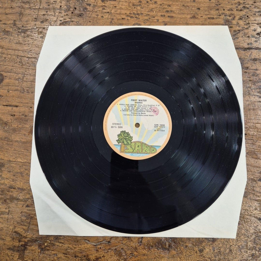 LP Sharks - First Water ILPS 19233 MADE IN ITALY 1973 Vinile Rock
