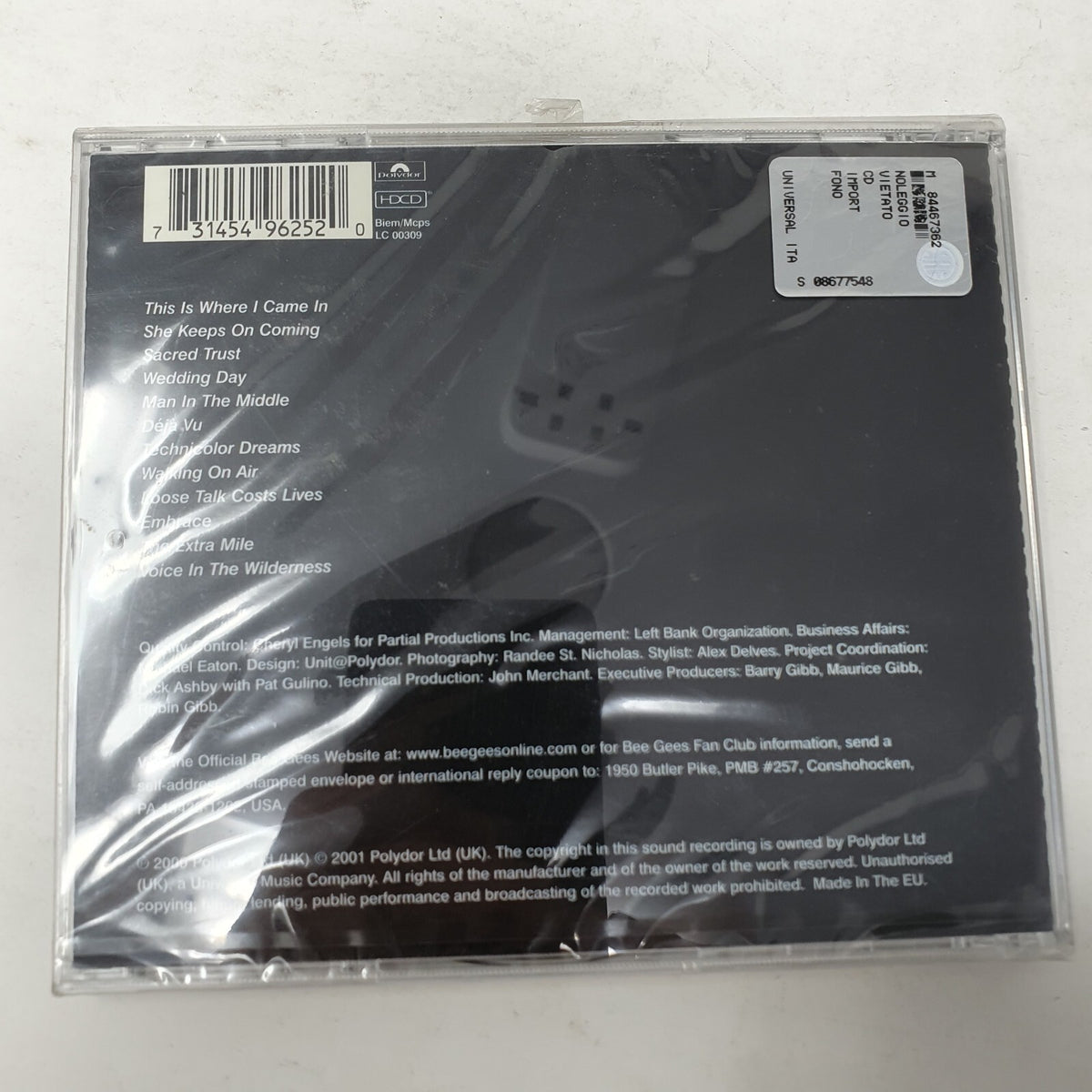 CD Bee Gees – This Is Where I Came In Polydor – 549 625-2 Sealed