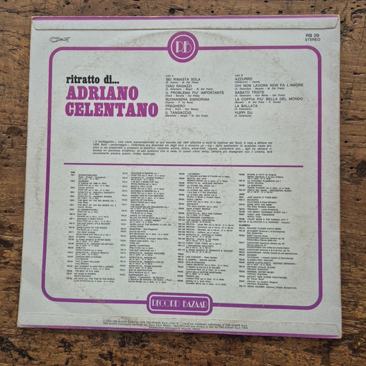 LP Rittatto Di... Adriano Celentano RB 29 Musica Italiana Vinile Vocal Pop