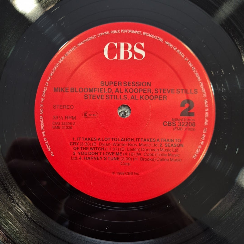 LP Super Session Mike Bloomfield Al Kooper Steves Stills CBS 32208