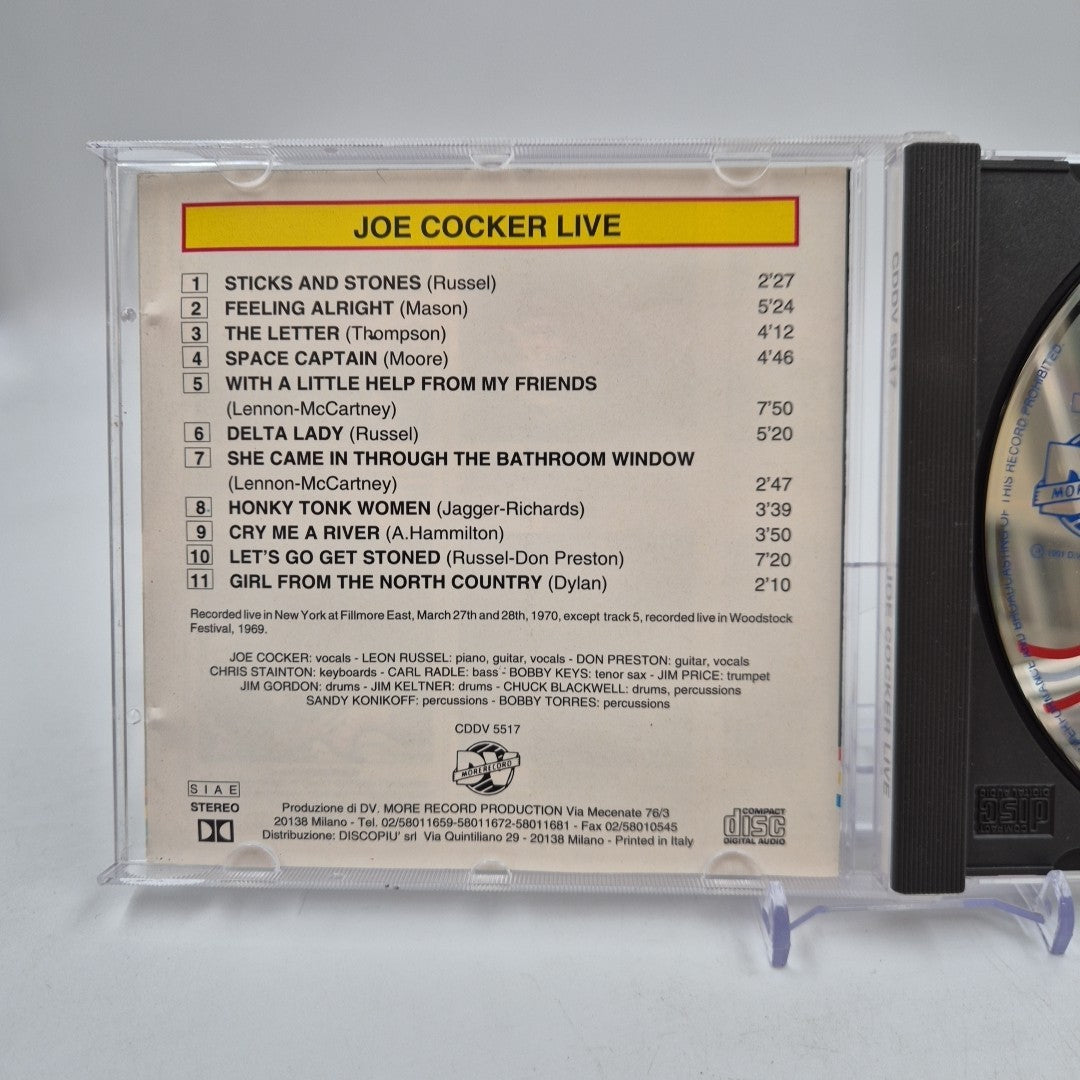 CD rock Joe Cocker Live CDDV 5517 The Letter Delta Lady Feeling Alright
