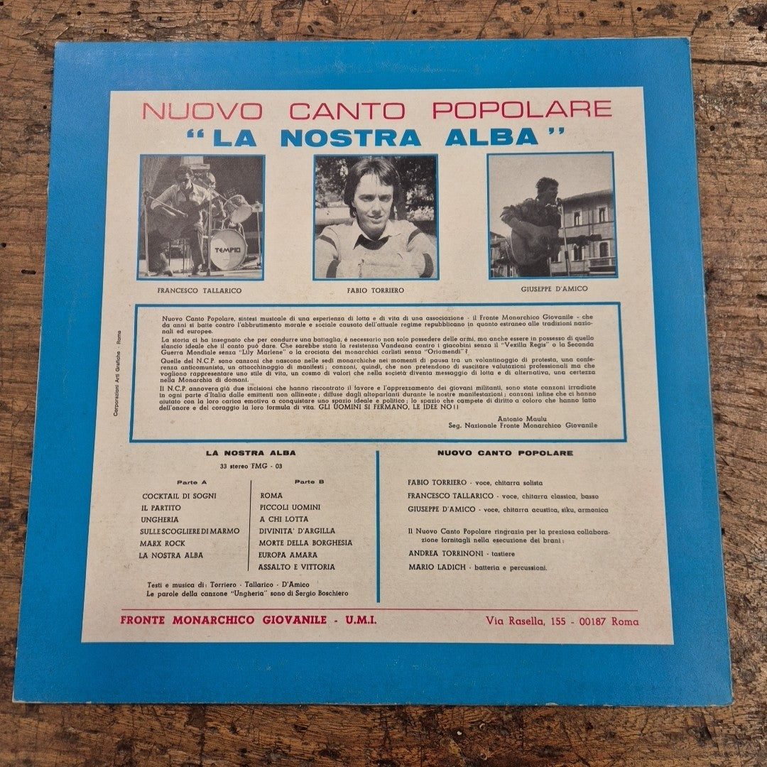 LP Nuovo Canto Popolare - Edizioni Fronte Monarchico Giovanile Vinile 12