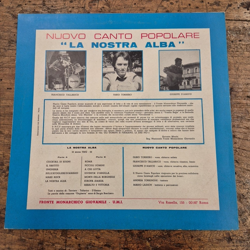 LP Nuovo Canto Popolare - Edizioni Fronte Monarchico Giovanile Vinile 12