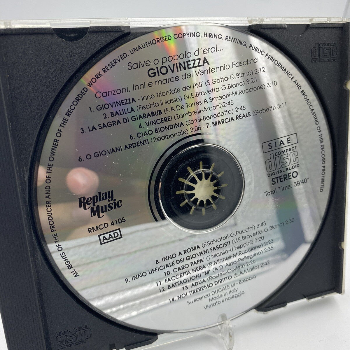 CD Various – Canzoni Anni E Marce Fascismo Italy Story