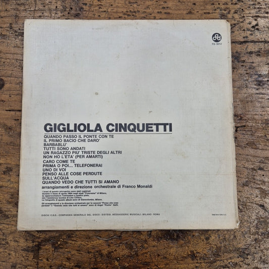 LP Gigliola Cinquetti MLP 1070 South Africa Musica Italiana Vinile 12