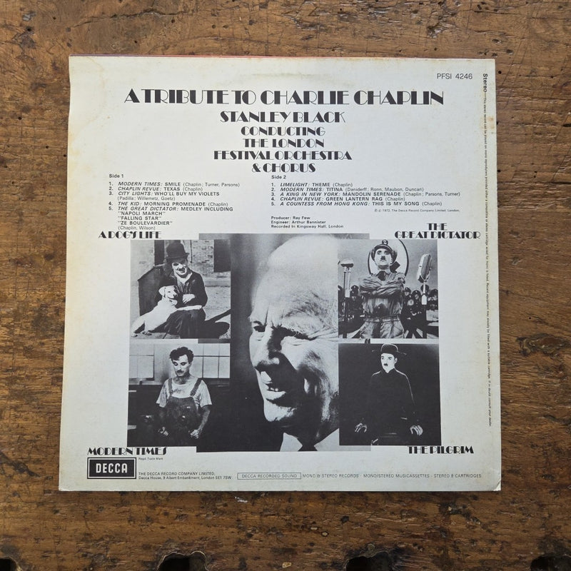 LP Various - A Tribute To Charlie Chaplin PFSI 4246 1972 Musica SoundtrackVinile