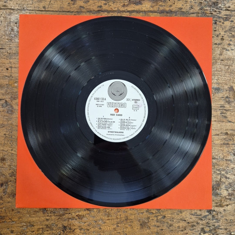 LP Streetwalkers - Red Card Vertigo 6360 133 Made In Italy 1976 Vinile Rock