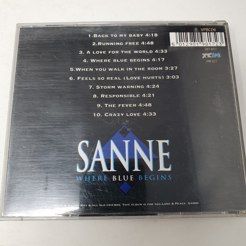 CD Sanne – Where Blue Begins Virgin – 261 817
