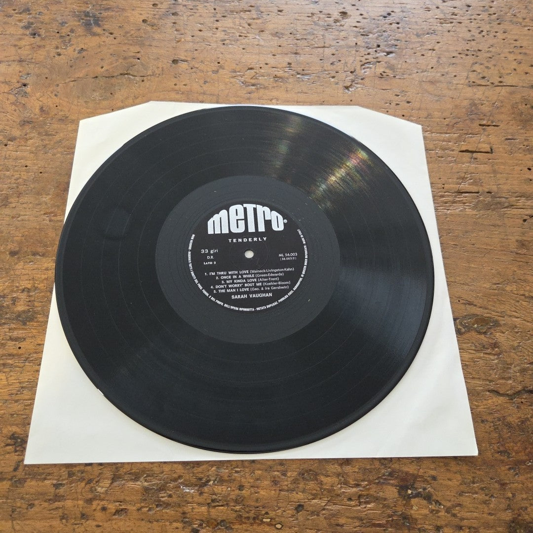LP Sarah Vaughan - Tenderly ML 56.003 Jazz Vinile Made In Italy