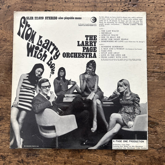 LP The Larry Page Orchestra - From Larry With Love Funk Soul Disco Vinile 12”