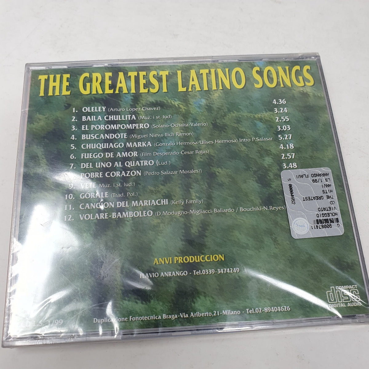 CD Quillapas The Greatest Hits Latino Song FonoTeam – CD L.S. 1/99