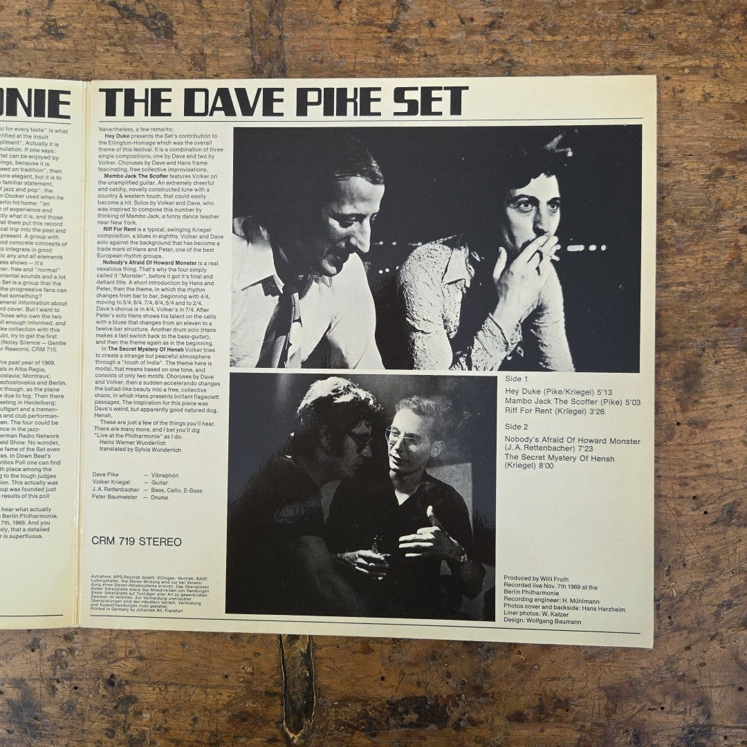 LP The Dave Pike Set - Live At The Philharmonie CRM 719 1970 Jazz Vinile