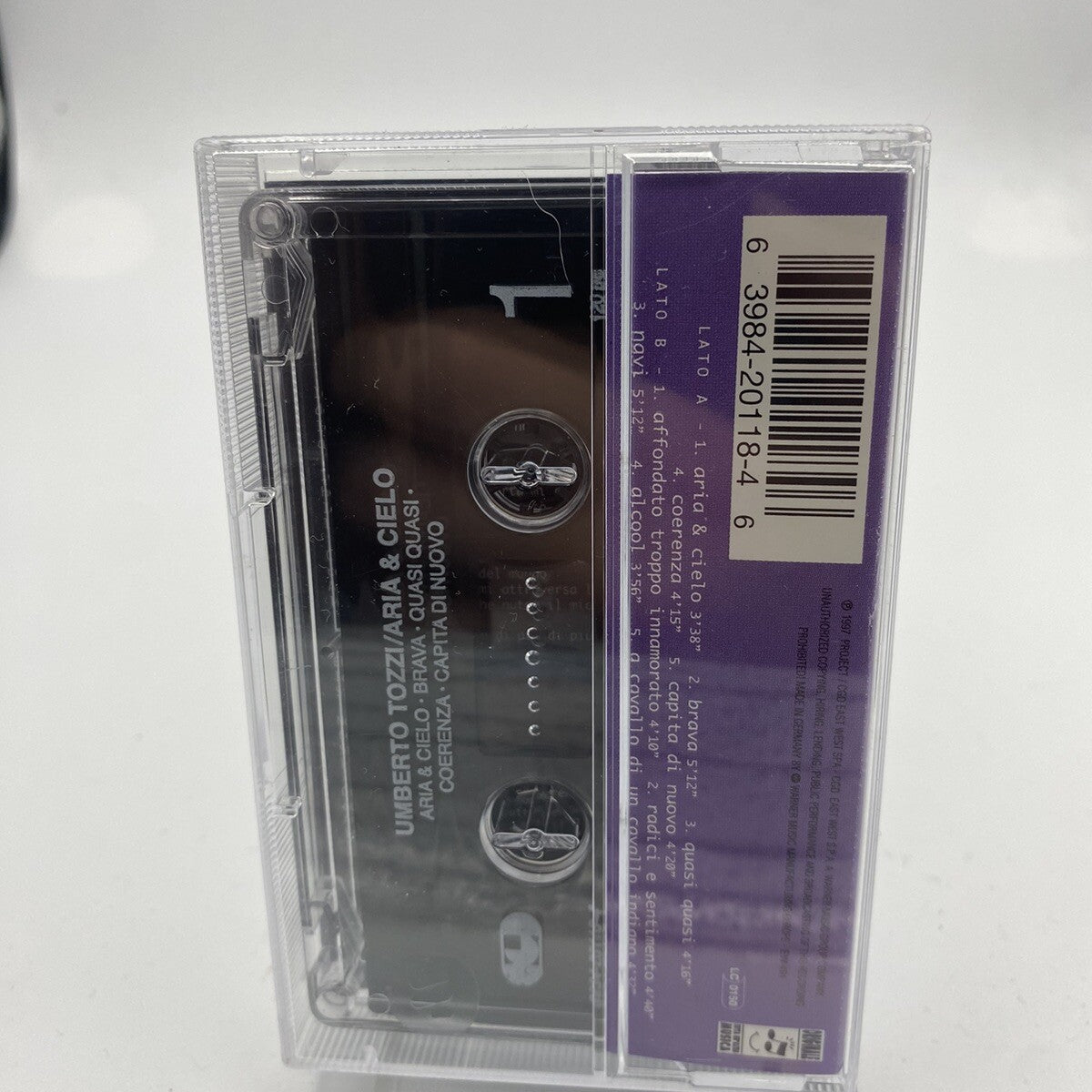 MUSICASSETTA Tape VG Umberto Tozzi – Aria & Cielo Italy Pop Rock 1997