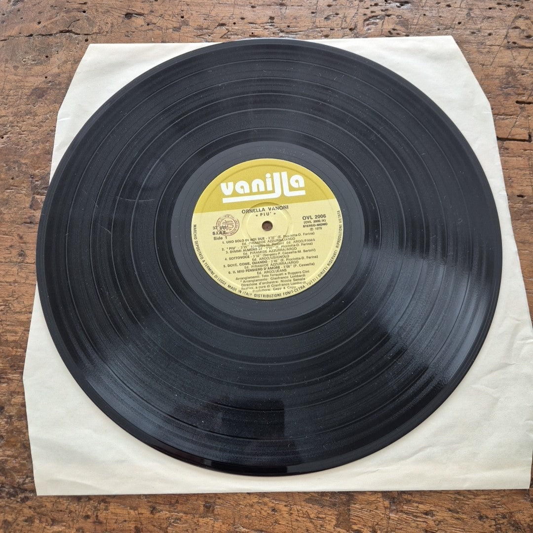 LP Ornella Vanoni PIÙ OVL 2006 Italy 1976 Vanilla Musica Italiana Vinile