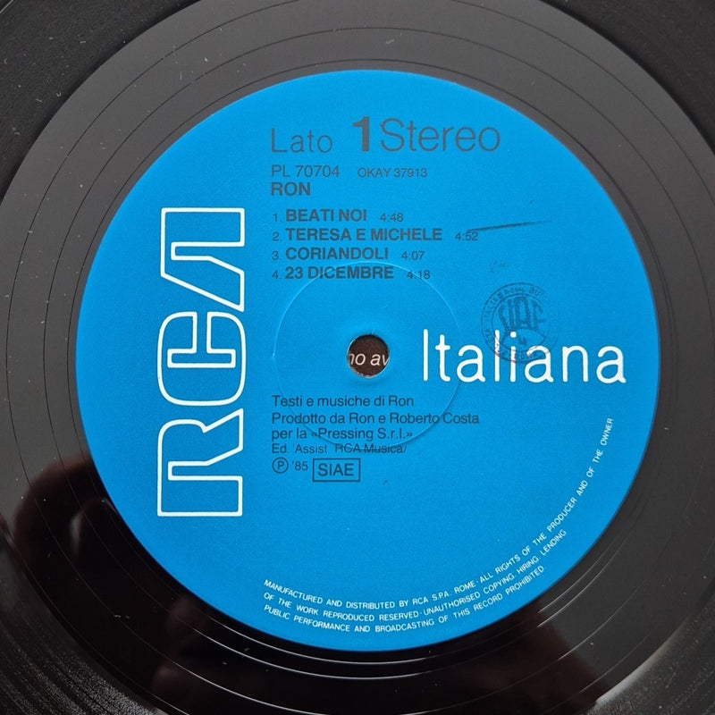 LP Ron RCA PL 70704 Italy 1985 Musica Italiana Vinile Chanson Pop Vocal