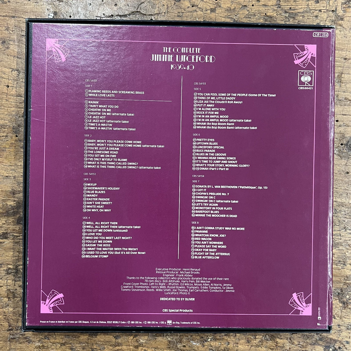 4LP Jazz The Complete Jimmie Lunceford (1939-1940) Swing France 1981