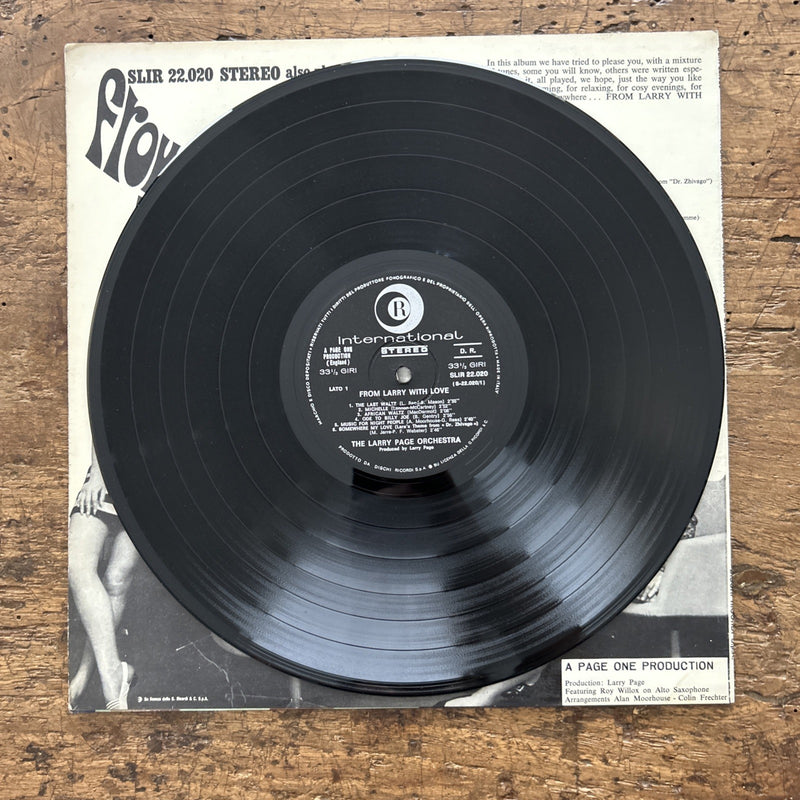LP The Larry Page Orchestra - From Larry With Love Funk Soul Disco Vinile 12”