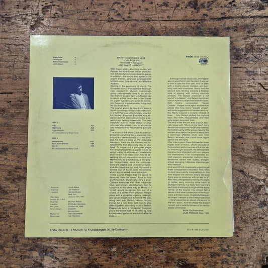 LP Marty Cook Group With Jim Pepper - Nightwork musica JAZZ Vinile 12