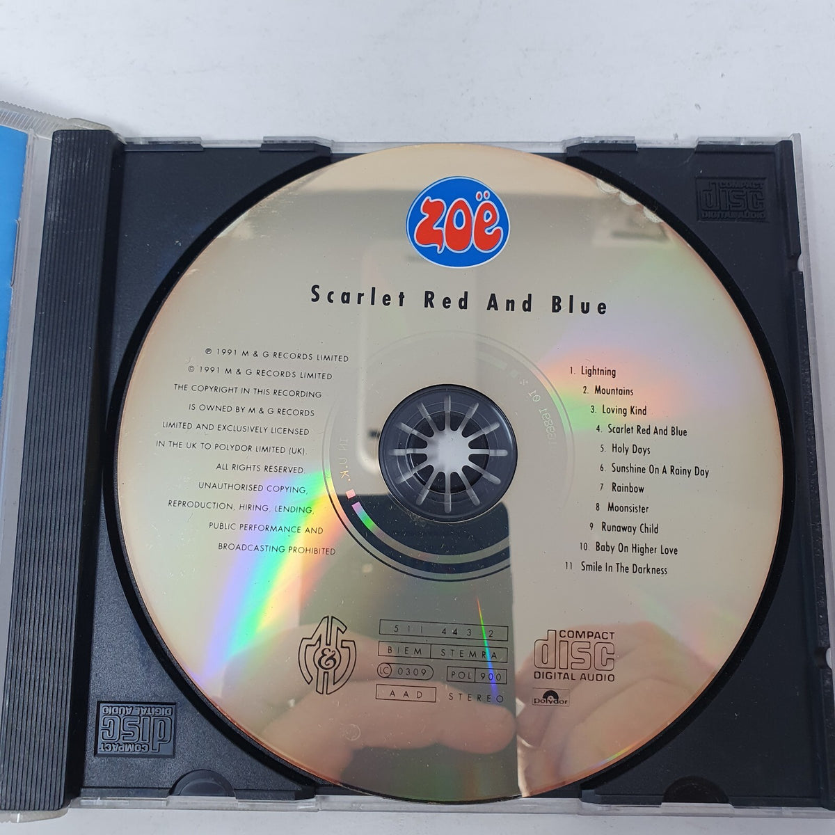 CD Zoë – Scarlet Red And Blue Polydor – 511 443-2