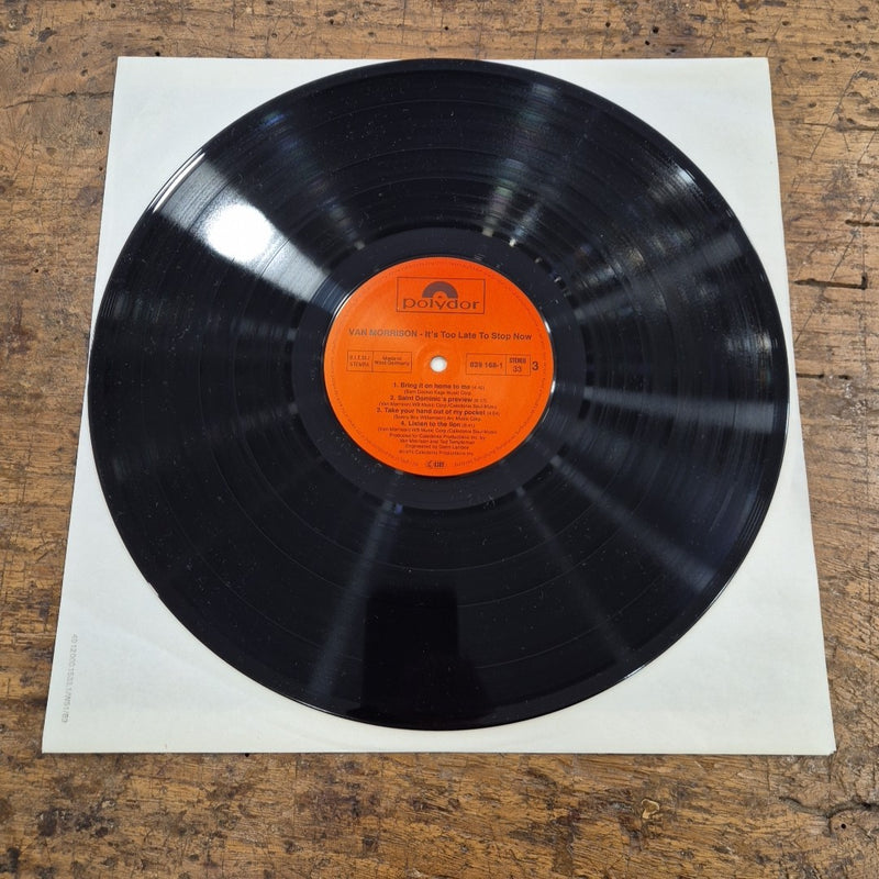 LP Van Morrison - It's Too Late To Stop Now 839 168-1 Germany 1974 Rock Vinile