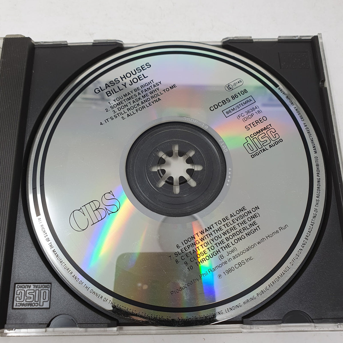 CD Billy Joel – Glass Houses CBS – CDCBS86108