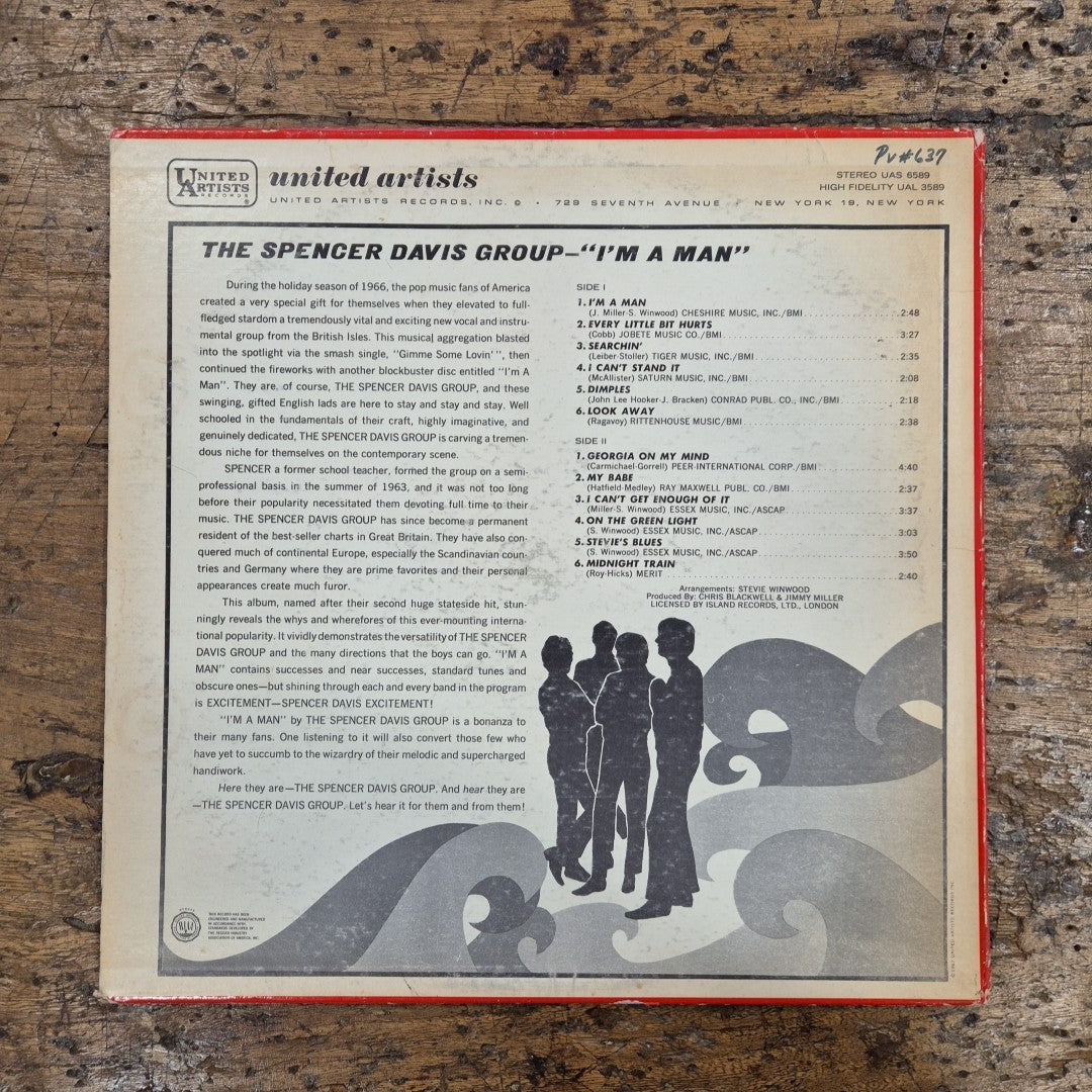 LP The Spencer Davis  Group - I'm A Man UAL 3589 Made In Usa Musica Rock Vinile