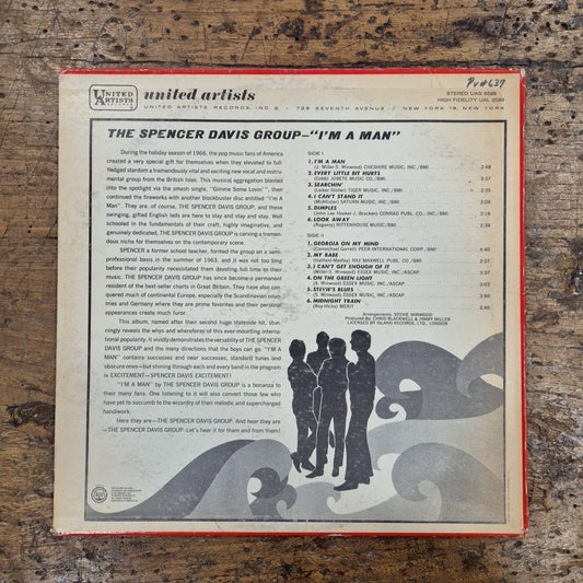 LP The Spencer Davis  Group - I'm A Man UAL 3589 Made In Usa Musica Rock Vinile